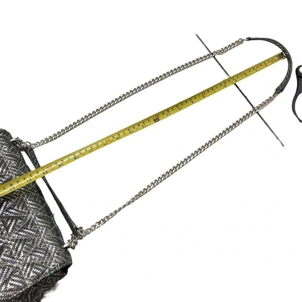 Michael kors silver Sloan large chain shoulder bag